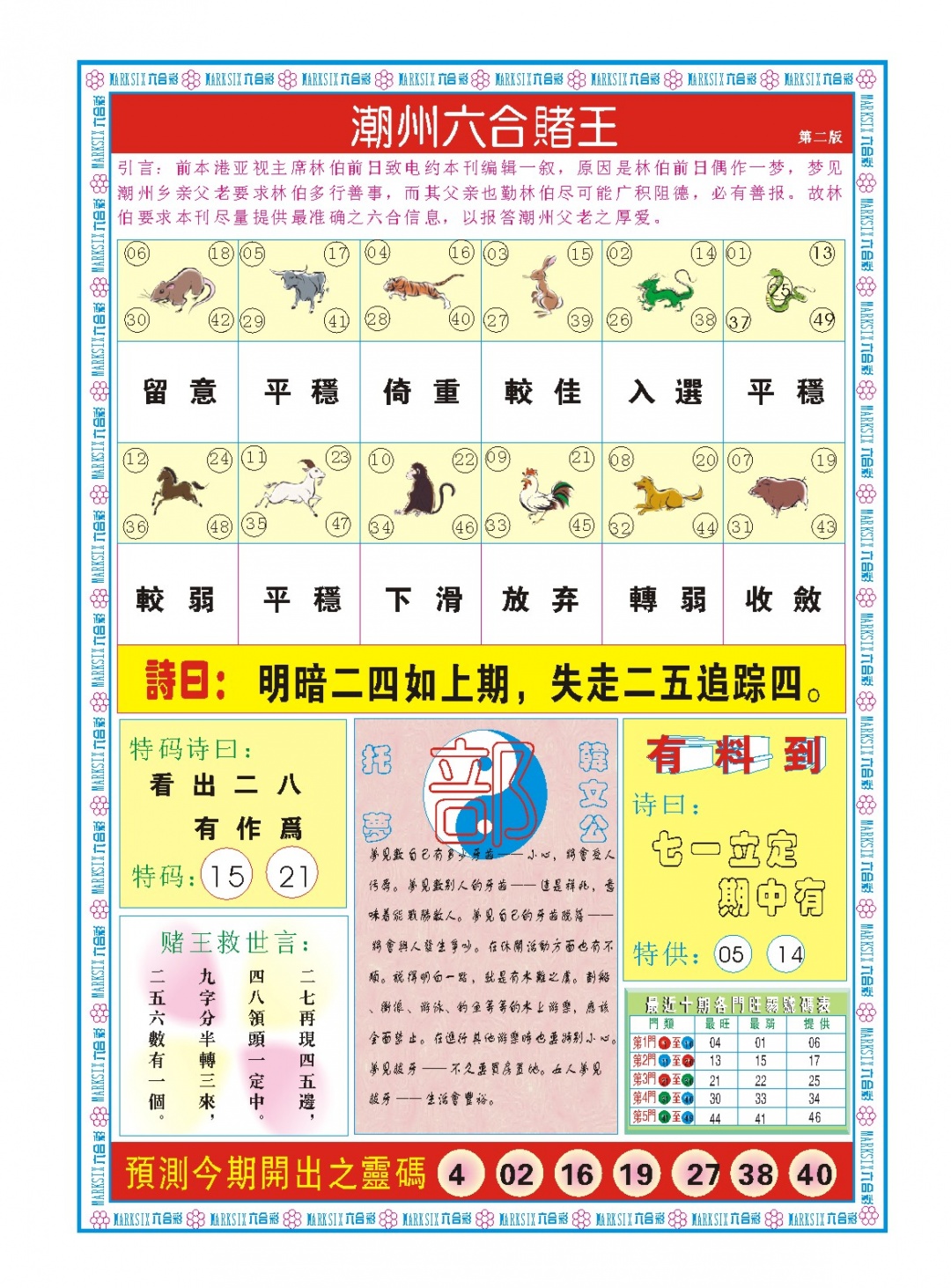 017期潮州六合赌王B[图]
