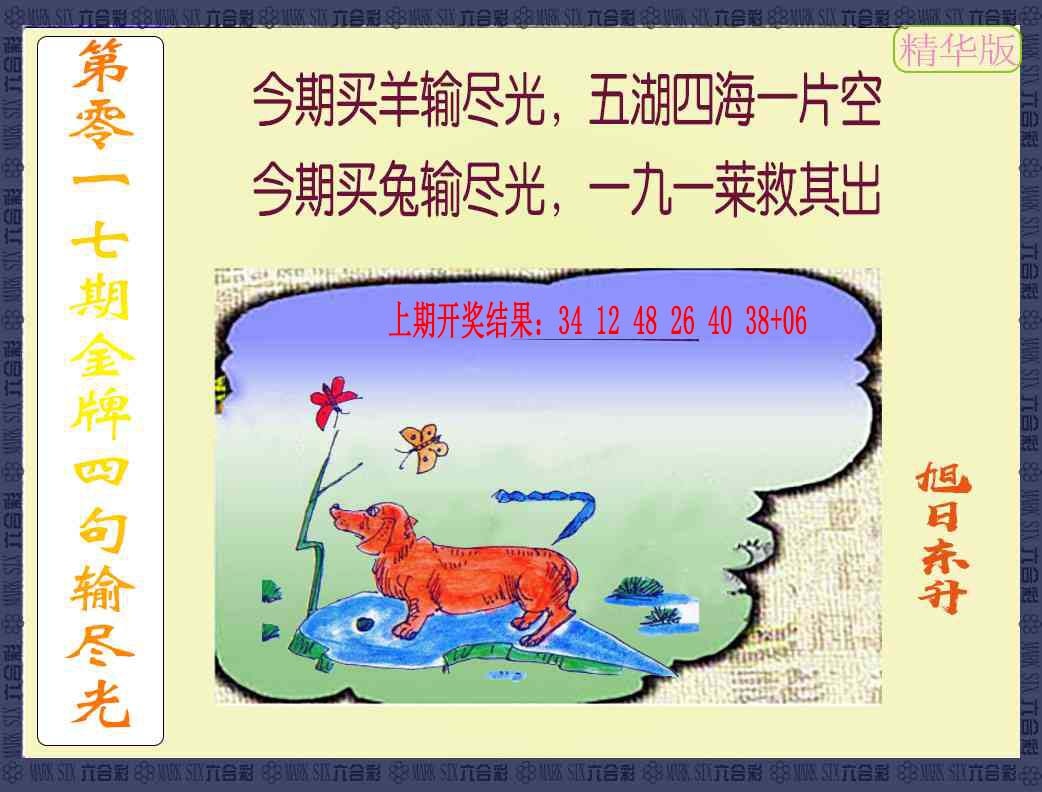 017期金牌四句输尽光[图]