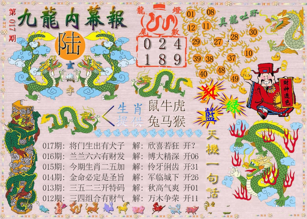 017期九龙内幕报[图]