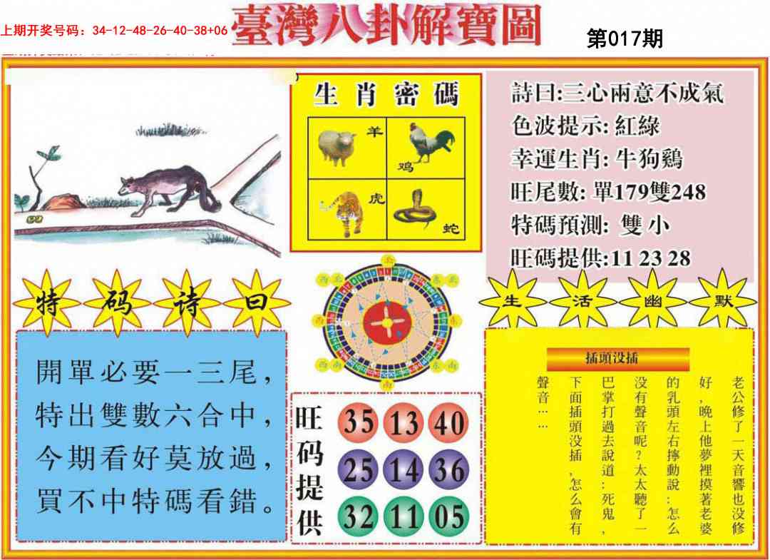 017期台湾八卦解宝图[图]