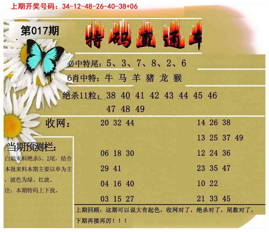 017期特码直通车[图]