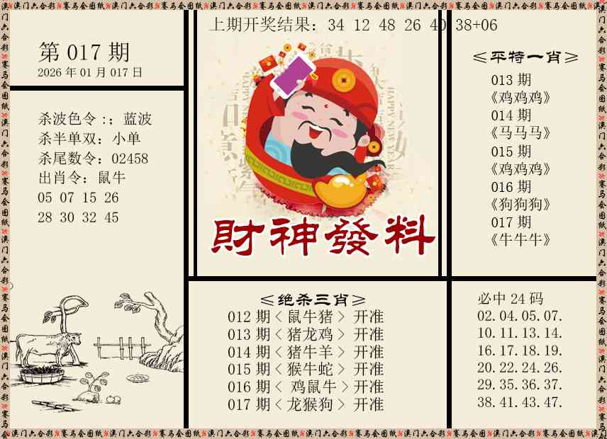 017期财神发料[图]