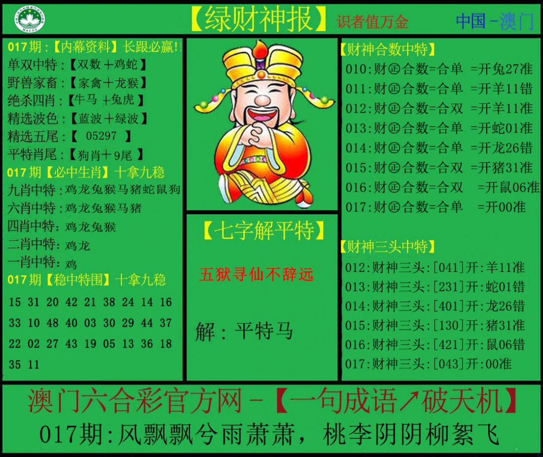 017期绿财神[图]