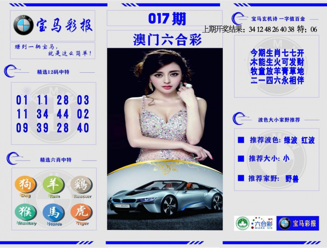 017期宝马彩报[图]