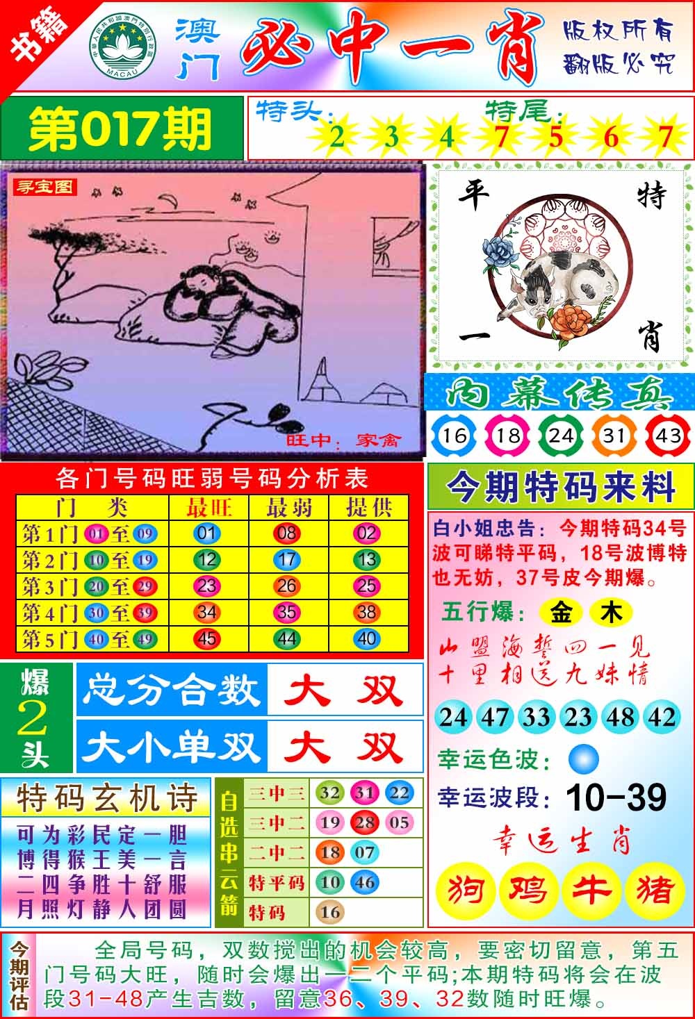 017期澳门玄机一特[图]