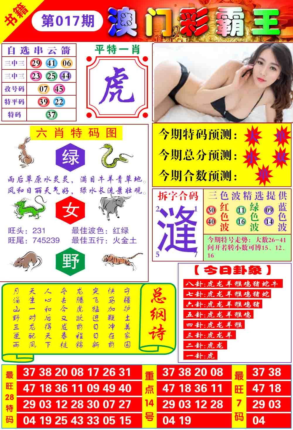 017期澳门彩霸王[图]