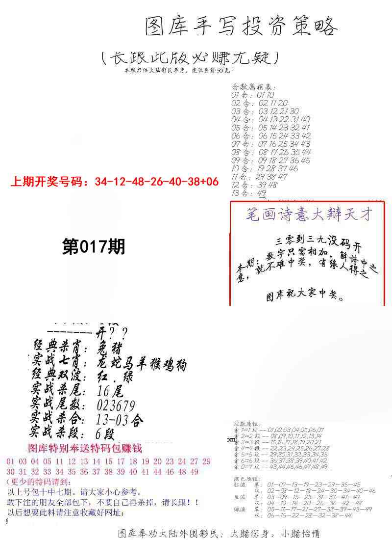 017期手写投资策略[图]