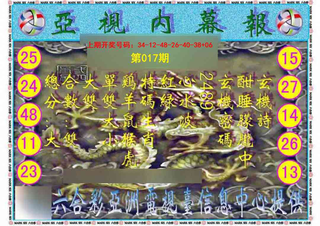 017期亚视内幕报[图]